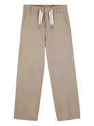 Pantaloni per bambino Lanvin Enfant beige con dettaglio logo N30375 209 LANVIN KIDS 