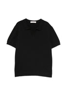 Polo per bambino Paolo Pecora Kids nera con scollo a V PP4277 NERO PAOLO PECORA KIDS 