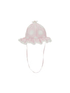 Cappello per bambina Monnalisa rosa modello bucket a pois 39G005 7662 9001 MONNALISA KIDS 