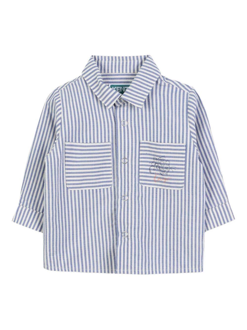 Camicia per neonato Kenzo Kids blu a righe con bottoni K61280 780 KENZO KIDS 