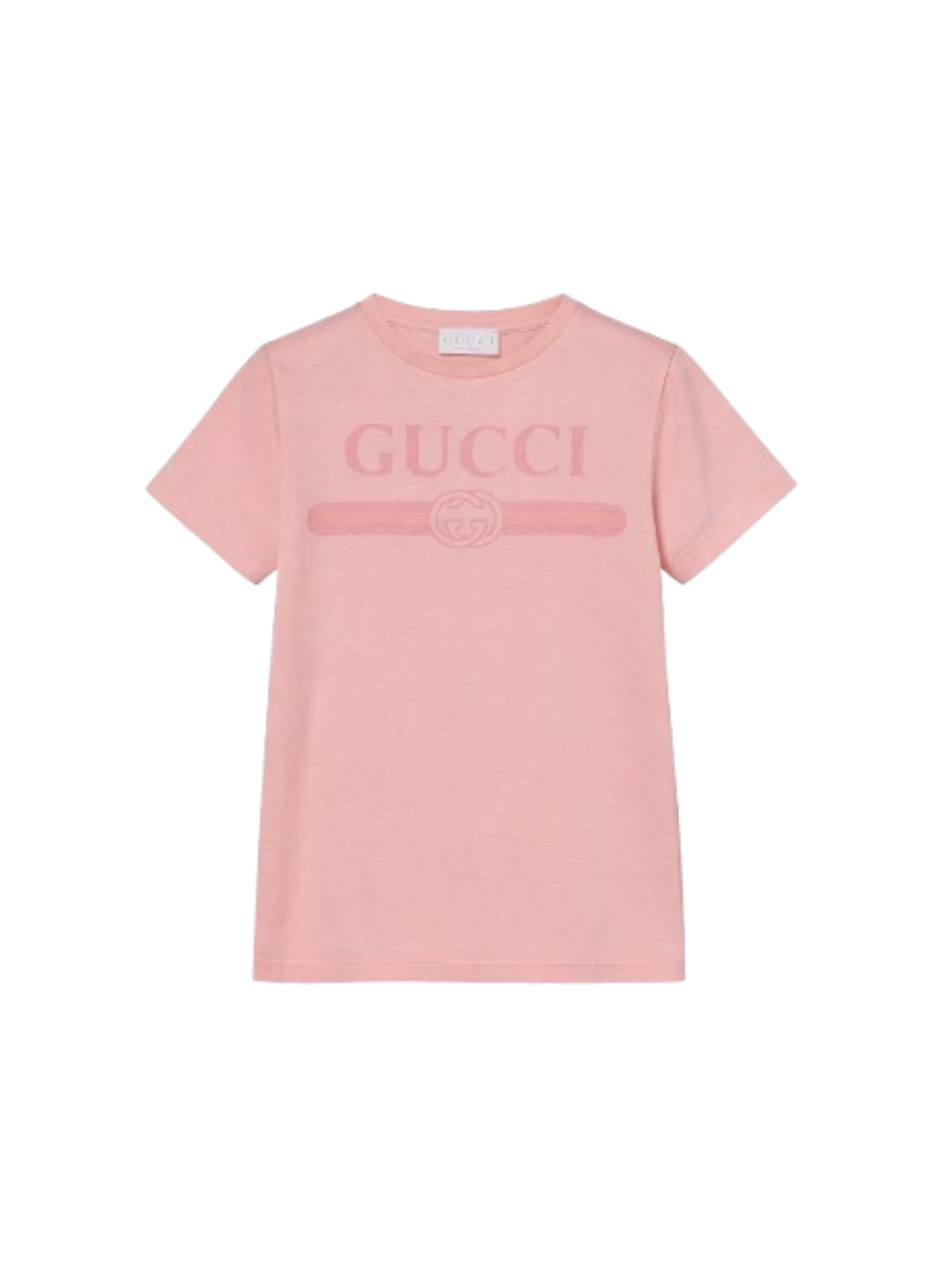 T-shirt per bambina Gucci Kids rosa con logo sul davanti 547559XJHO5 5967 GUCCI KIDS 