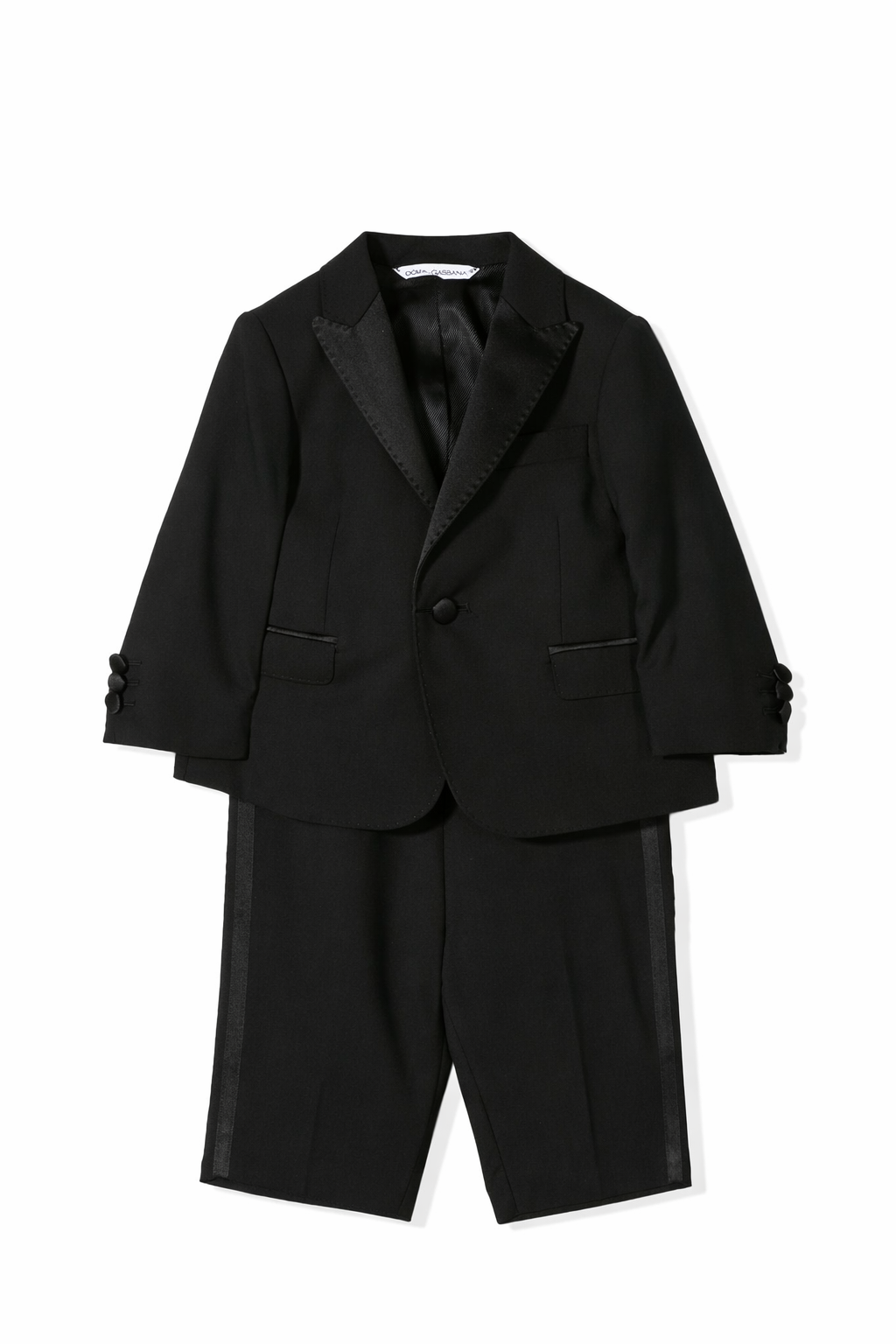 Completo elegante per neonato Dolce & Gabbana nero modello con risvolto L11U49 FUBBG N0000 DOLCE & GABBANA KIDS 