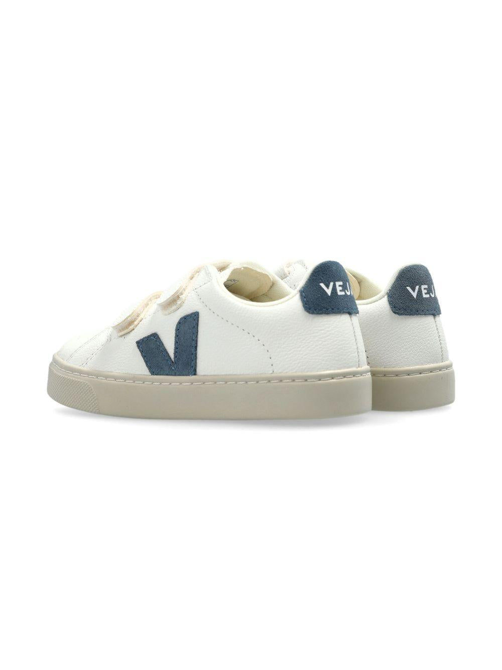 Sneakers V-90 per bambini Veja Kids bianche con chiusura a strappi SV0520643 EXTRA WHITE CALIFORNIA VEJA KIDS 