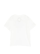 T-shirt per bambino Stella McCartney Kids bianca con scritta sul davanti TY8C31 Z0434 101 STELLA McCARTNEY KIDS 