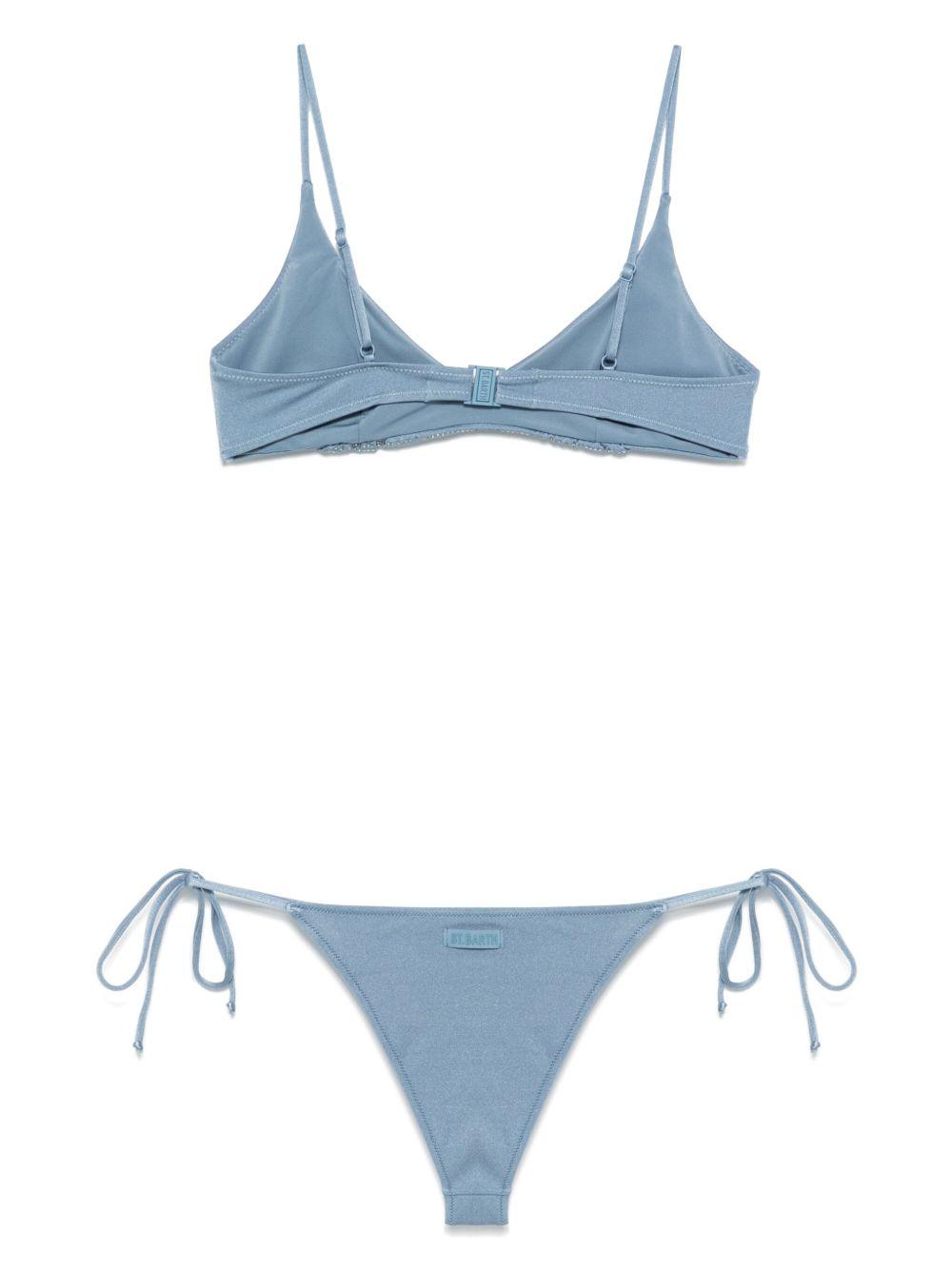 Bikini per donna MC2 Saint Barth azzurro con dettaglio glitterato P25MC2MRL0001 00146H MC2 ST. BARTH 