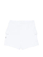 Shorts per neonato Moschino Kids bianchi con tasche applicate MUQ01VLCA88 10101 MOSCHINO KIDS 