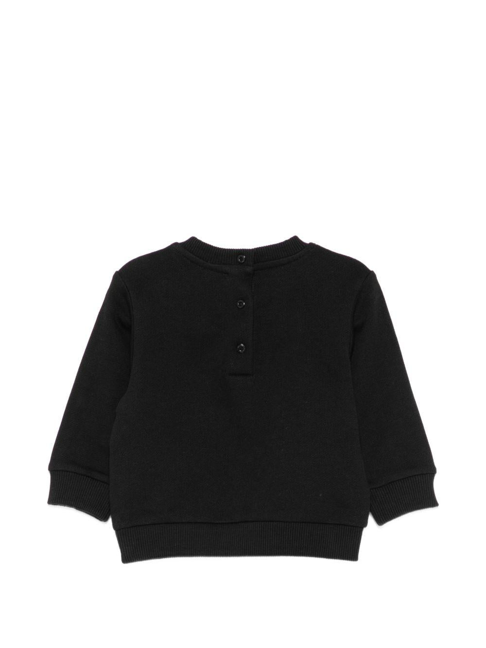 Felpa per neonati Balmain Kids nera con logo sul davanti BY4580 Z3183 930BC BALMAIN KIDS 
