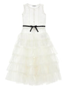 Abito per bambina Philosophy Di Lorenzo Kids bianco con chiusura a bottoni I1G201 7116 0001 PHILOSOPHY KIDS 