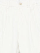 Pantaloni cargo per bambino Eleventy Kids bianchi con chiusura frontale con bottoni EX6P30 V0162 109 ELEVENTY KIDS 