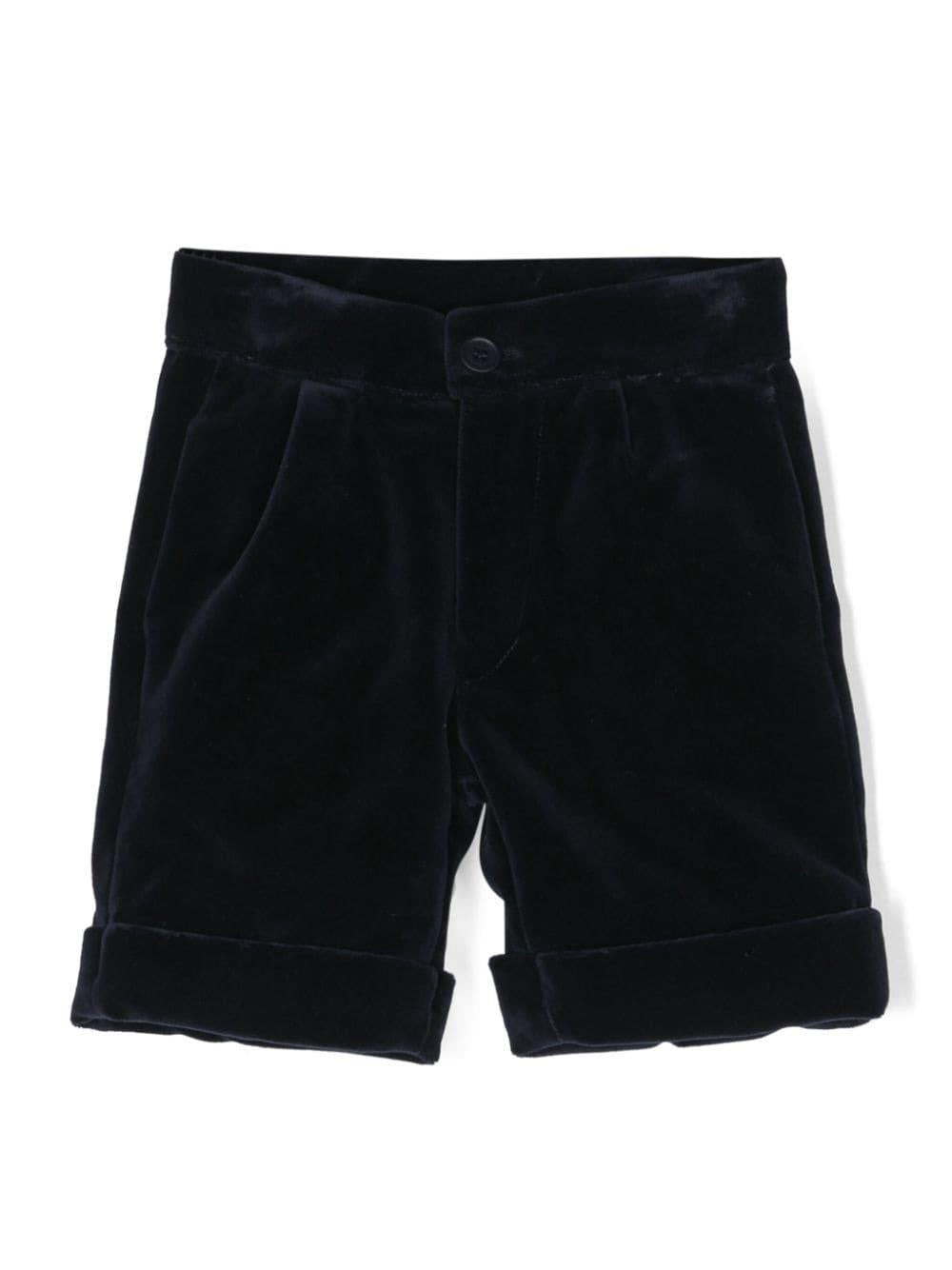 Shorts con ruches per neonato La Stupenderia blu con dettaglio con pince CCBR53 V46 LA STUPENDERIA 