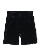 Shorts con ruches per neonato La Stupenderia blu con dettaglio con pince CCBR53 V46 LA STUPENDERIA 