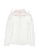 Camicia per bambina Monnalisa Kids bianca con colletto con ruches 17H300 8201 0163 MONNALISA KIDS 