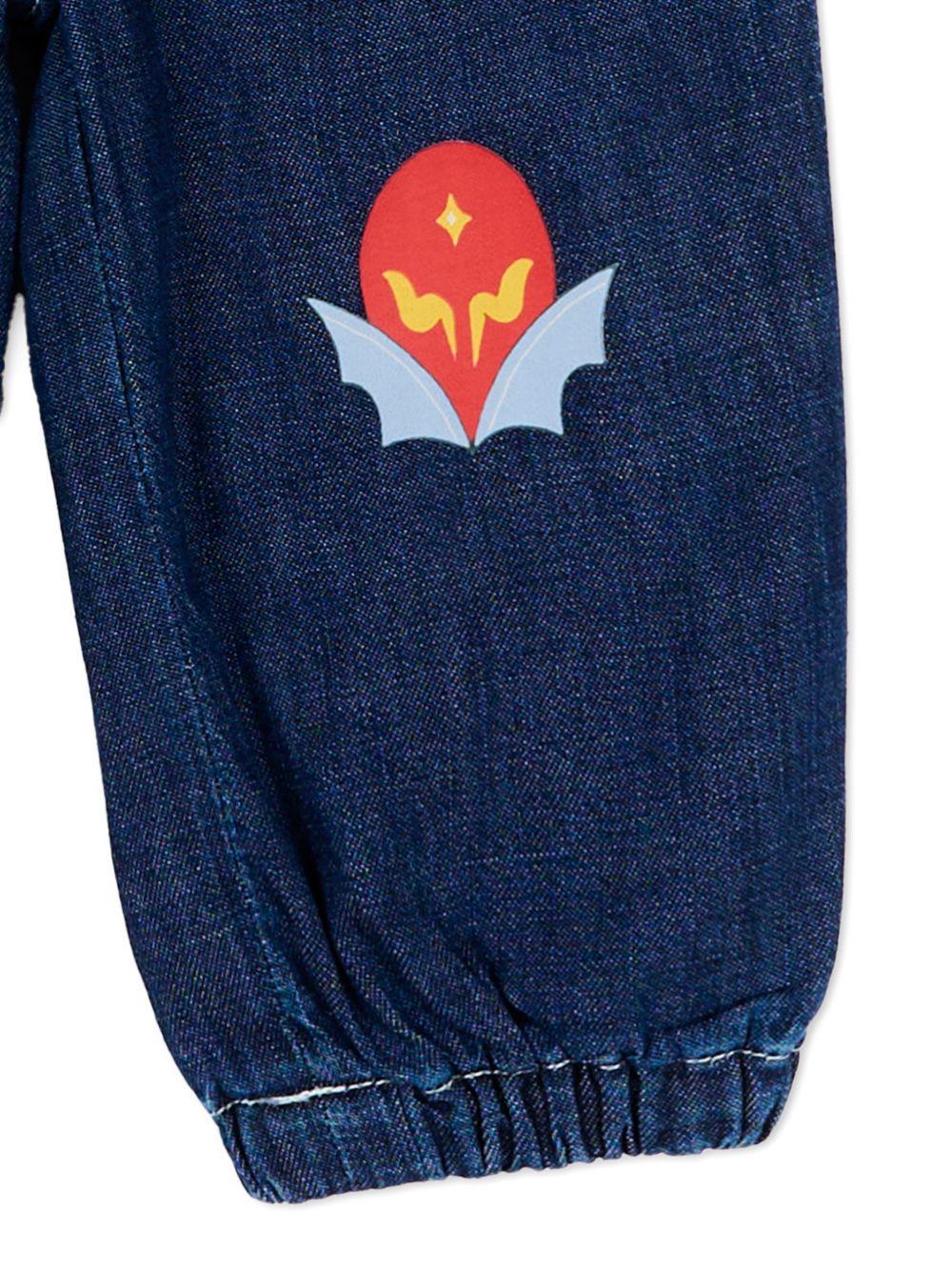 Jeans per neonato Stella McCartney Kids denim con stampa grafica sul davanti TZ6390 Z0522 664 STELLA McCARTNEY KIDS 