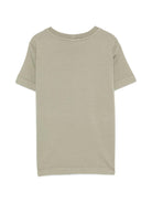 T-shirt per bambino Stone Island Kids verde con applicazione logo sul davanti L2S162100003S0047 V0068 STONE ISLAND KIDS 