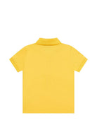 Polo da bambino Moschino kids giallo con stampa orsetto HSM03YLFA09 50577 MOSCHINO KIDS 