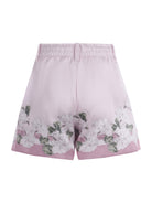 Shorts per bambina Monnalisa rosa con stampa grafica a fiori 71G405 7651 0091 MONNALISA KIDS 