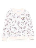 Felpa per bambino Burberry Kids bianco con stampa ombrello 8109044 B8769 BURBERRY KIDS 