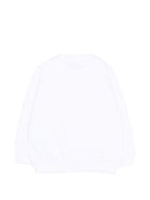 Felpa per neonati Moschino Kids bianca con stampa Teddy Bear MVF060LCA83 10101 MOSCHINO KIDS 