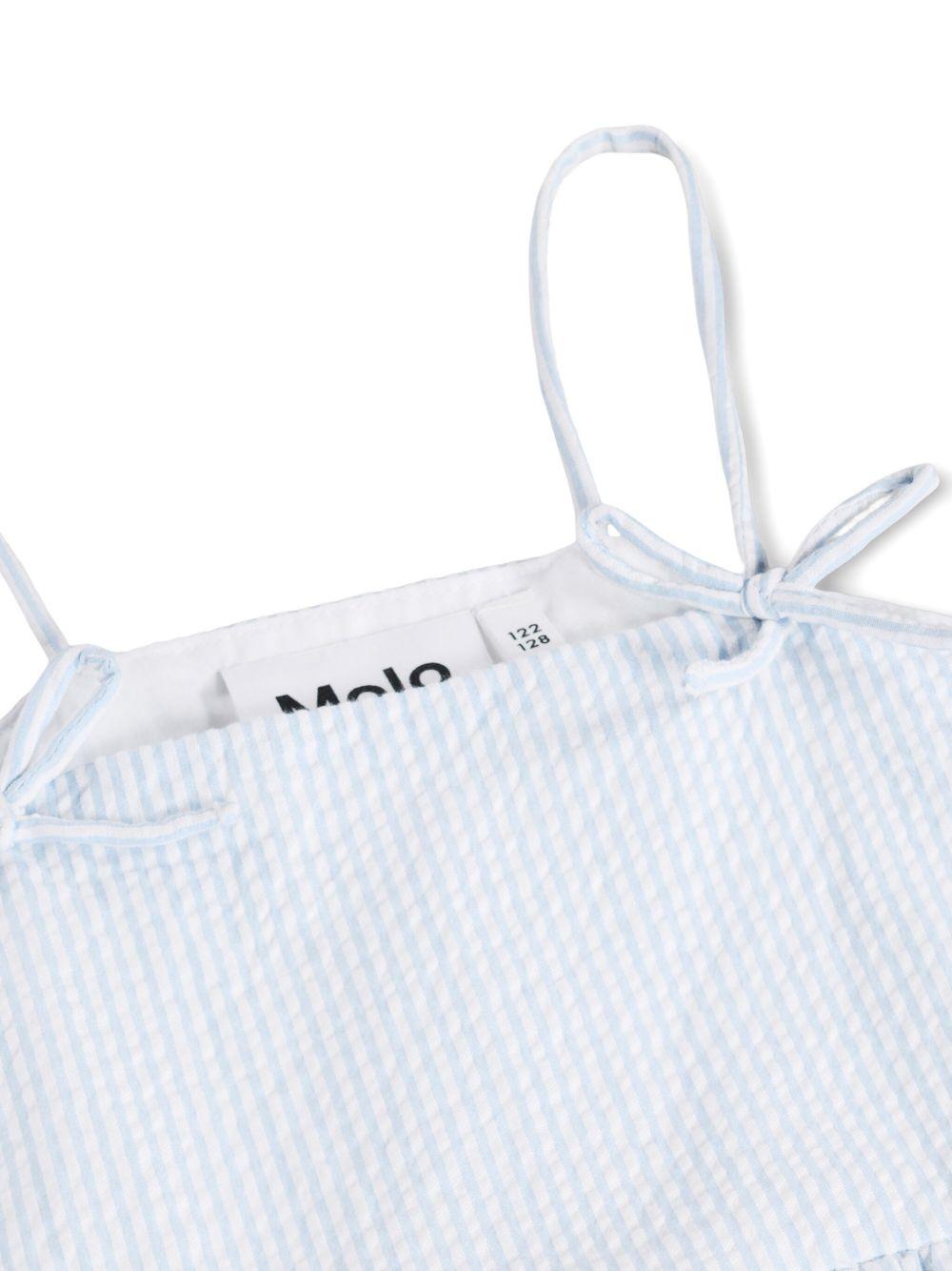 Abito Chelsea per bambina Molo azzurro con design a balze 2S26E113 9574 MOLO KIDS 