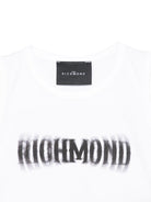 Top per bambina John Richmond Junior bianco con stampa logo RGP26058TO WHITE JOHN RICHMOND KIDS 