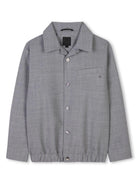 Camicia 4G per bambino Givenchy Kids grigio con colletto classico H30693 A47 GIVENCHY KIDS 