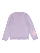 Cardigan per neonata Stella McCartney Kids viola con applicazione TX9000 Z1528 522 STELLA McCARTNEY KIDS 
