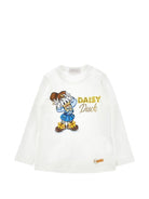 T-shirt per bambina Monnalisa Kids bianca con stampa grafica 11H622 8201 0156 MONNALISA KIDS 