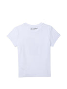 T-shirt per bambina Karl Lagerfeld Kids bianco con dettaglio logo Z31158 10P KARL LAGERFELD KIDS 