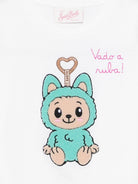 T-shirt per bambina MC2 Saint Barth Kids bianca con ricamo Labubu ELLY001 02132L MC2 ST. BARTH KIDS 