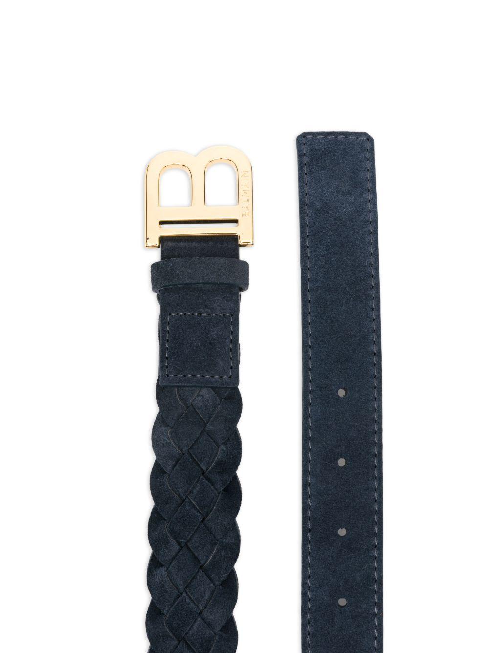 Cintura per bambina Balmain Kids blu navy con fibbia BY0Q61 Z3831 617 BALMAIN KIDS 