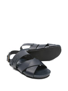 Sandali per bambino Bonpoint blu con logo ricamato S06BSOL00004 070 BONPOINT KIDS 