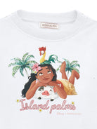 Felpa per bambina Monnalisa Kids x Disney Kids bianca con stampa grafica Oceania 19H629 8006 0099 MONNALISA KIDS 