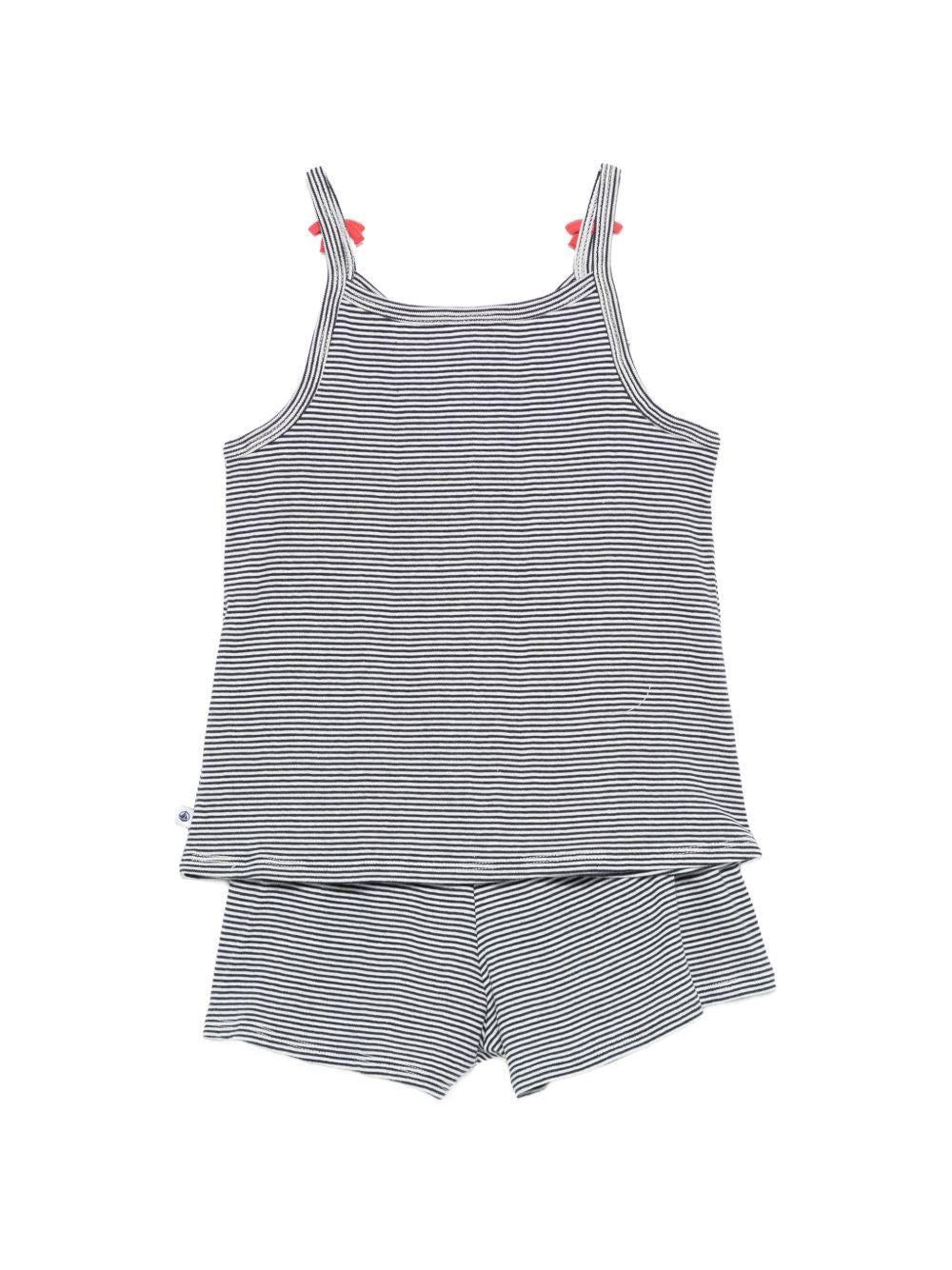 Pigiama per bambina Petit Bateau a righe blu e bianche A0CJX 01 PETIT BATEAU KIDS 