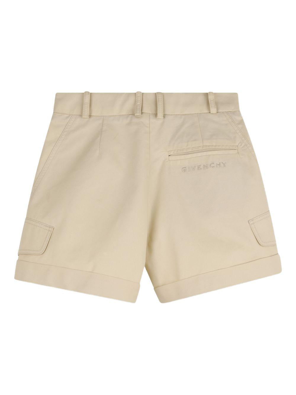 Cargo corti per bambino Givenchy Kids beige con tasche laterali H31210 192 GIVENCHY KIDS 