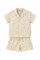 Pigiama Lexi per bambina Molo beige con motivo cuori 6S26R503 9537 MOLO KIDS 
