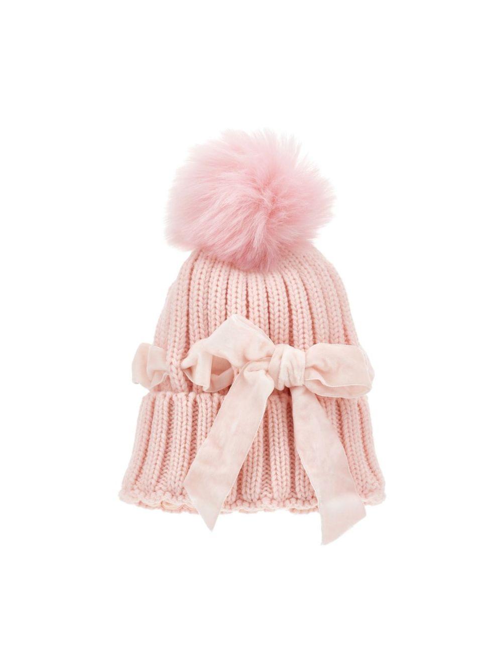 Cappello per bambina Monnalisa Kids rosa con pompom 17H005 8064 0091 MONNALISA KIDS 