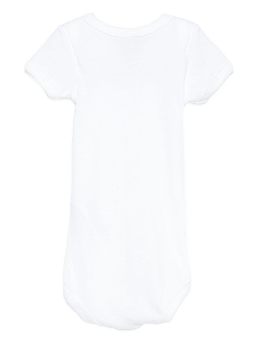 Doppio body per neonati Petit Bateau bianca a girocollo A01T4 00 PETIT BATEAU 