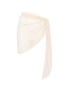 Pareo da donna MC2 Saint Barth beige con decorazioni con cristallo SRE001 01531L MC2 ST. BARTH 