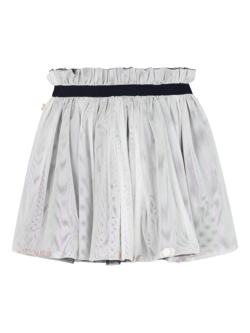Gonna plissettata per bambina Billieblush bianco con paillettes U21587 85T BILLIEBLUSH 
