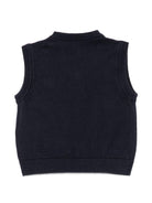 Gilet per neonato Emporio Armani Kids blu con toppa con logo EB000441 AF28773 UB118 EMPORIO ARMANI KIDS 