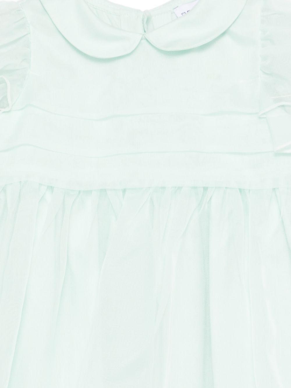 Abito per neonata Emporio Armani Kids verde con colletto alla Peter Pan EG000546 AF21205 U9044 EMPORIO ARMANI KIDS 