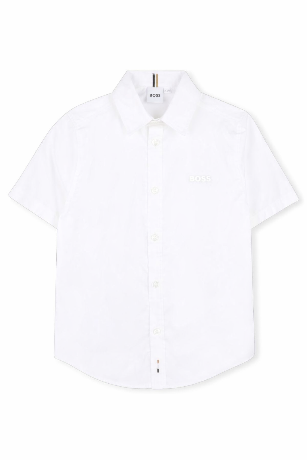Camicia per bambino Boss Kids bianco con logo ricamato J53160 10P BOSS KIDS 