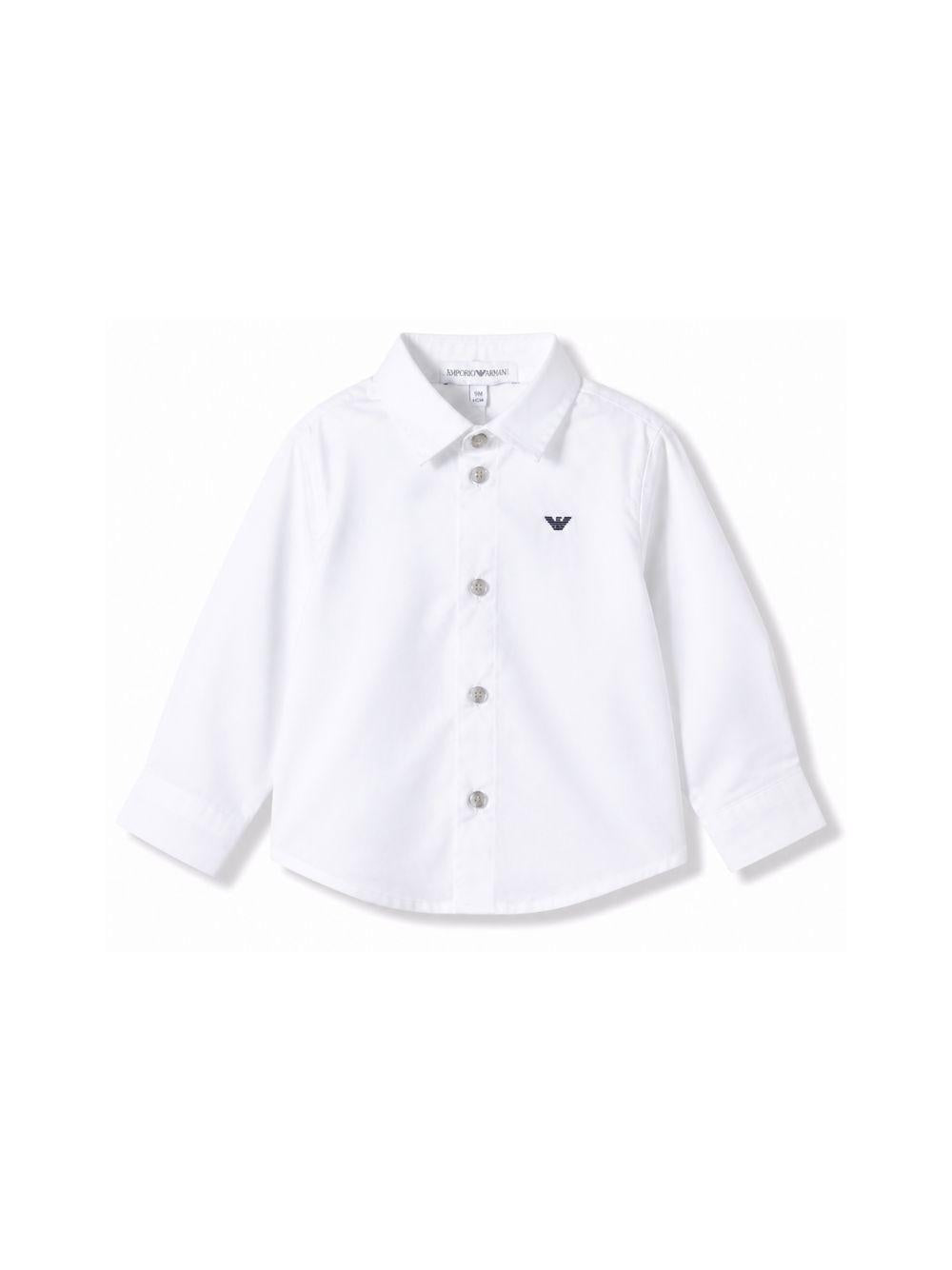 Camicia per neonato Emporio Armani Kids bianca con logo 8NHC01 4NGDZ 0100 EMPORIO ARMANI KIDS 