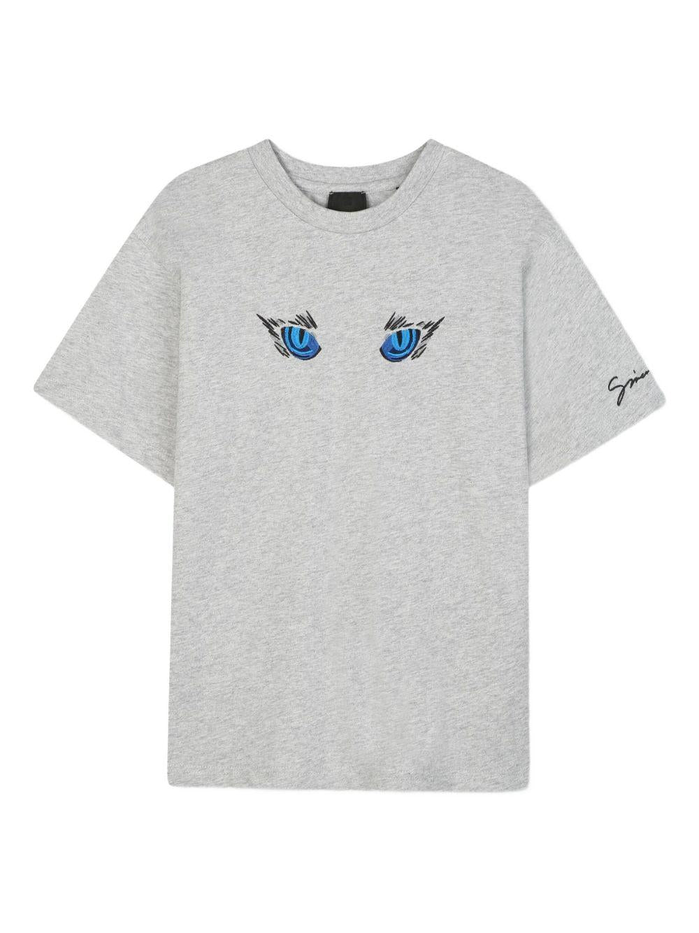 T-shirt per bambino Givenchy Kids grigia con motivo evil eye H30963 A01 GIVENCHY KIDS 