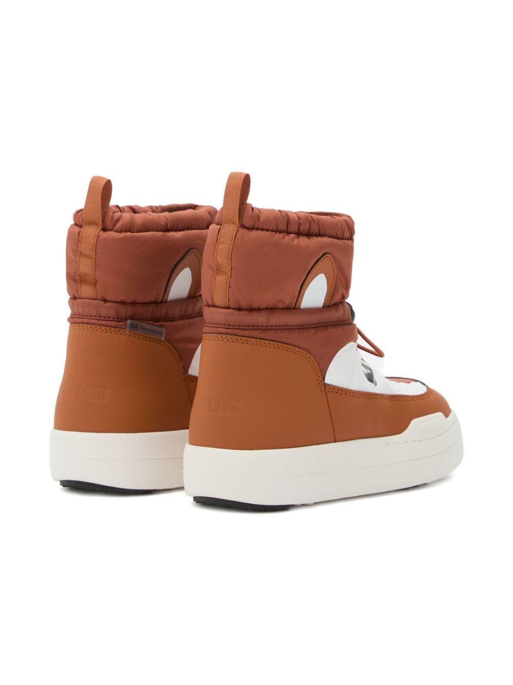 Stivali da neve Park Strap per bambino Moon Boot Kids marrone con designa  forma di animale 80D3440100 M030 MOON BOOT 
