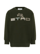 Felpa per bambino Etro Kids verde con logo sul davanti GZ4P20 Z3183 70J ETRO KIDS 
