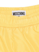 Costume da bagno per bambino Moschino Kids giallo con stampa logo HUL01LLKA02 50577 MOSCHINO KIDS 