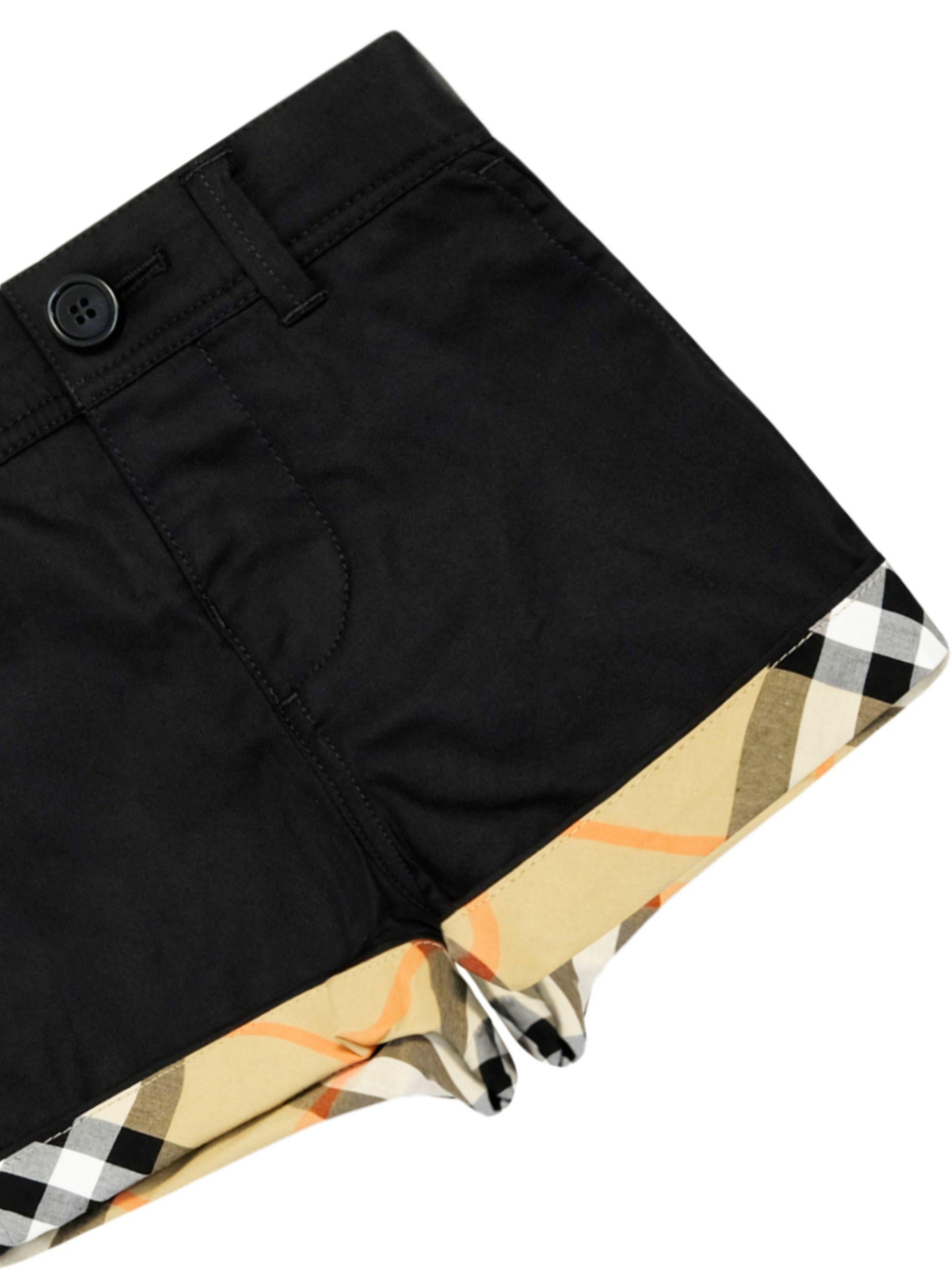 Shorts per neonato Burberry Kids nero con motivo Vintage Check 8122522 A1189 BURBERRY KIDS 