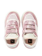 Sneakers per bambina VEJA Kids rosa con decorazione glitter BN2021650 V-90 LASSI SUN NACRE VEJA KIDS 