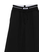 Pantaloni per bambina MSGM Kids neri con dettaglio logo F5MSJUPA275 110 MSGM KIDS 